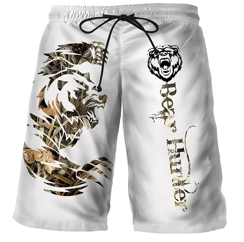 Cool Tiger Lion Wolf Summer Swimwear Shorts Comfortable Surf Board Shorts Quick Dry Swimsuit Sport Trunks Men Beach Shorts Boys