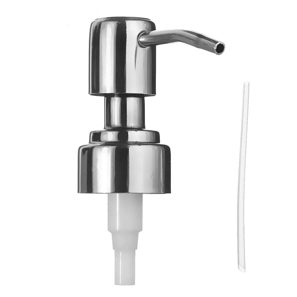 Vervangingspomp Roestvrijstalen zeep- en lotiondispenserpomp Vervangkop voor een diameter van 26 mm-27,4 mm