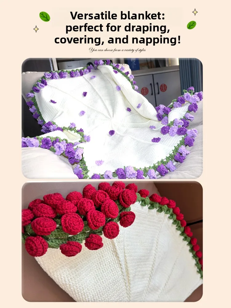 

Vntine's Day DIY Набор вязальных материалов Цветочный букет Одеяло Крючок Цветок Вязание крючком Подарок Теплая солнечная пряжа Другая тонкая
