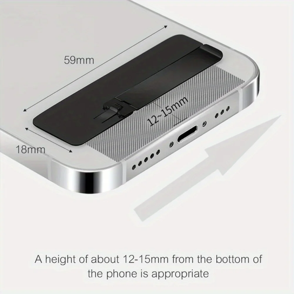 2pcs Ultra Thin Mini Phone Kickstand Universal Desktop Phone Holder Stand Metal Steel Folding Desk Bracket For IPhone/ Samsung image 5