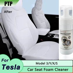 150ML Multi-Purpose Foam Cleaner Car Interior Leather Seat Panel Clean Decontamination Cleaning Foam Spray for Tesla Model 3/Y/X