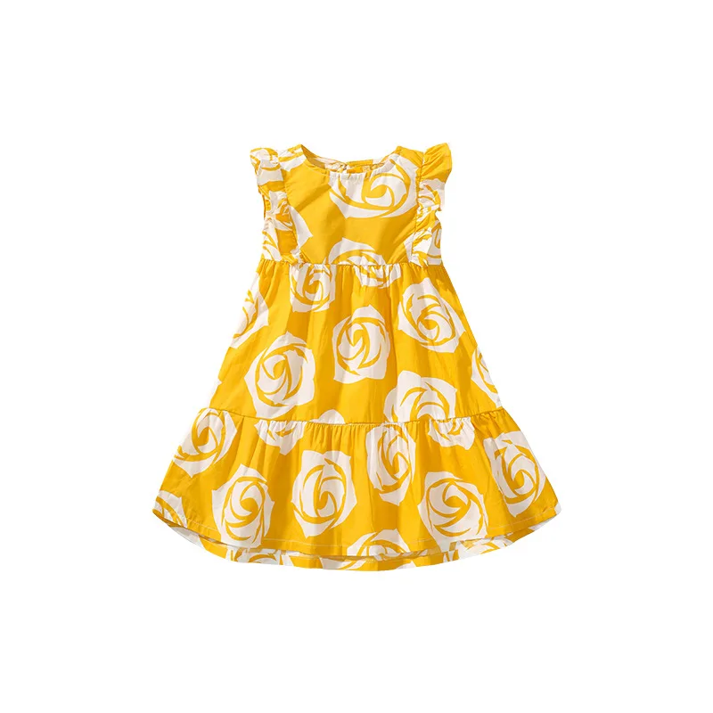 

Wind Girl's Summer Dress Children's Short Sleeve Princess Dress Pure Cotton Girl's Dress