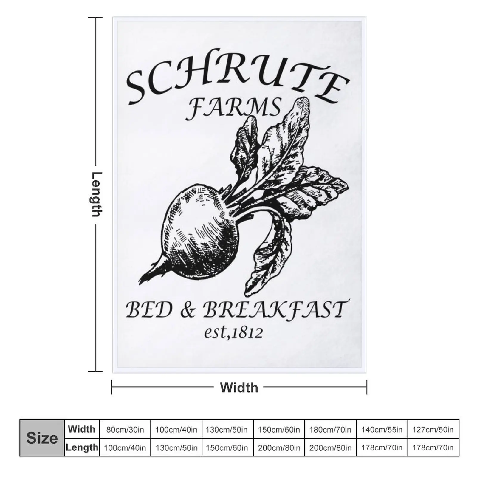 Bed Breakfast Beets - Schrute Farms Throw Blanket blankets ands Quilt Bed Fashionable Blankets