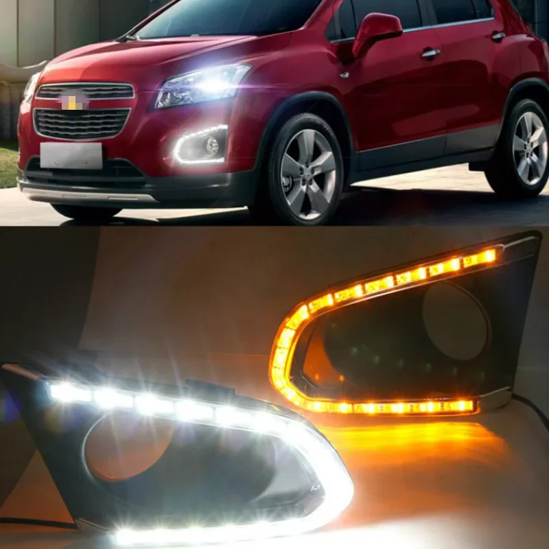 

ity 2 SZTUKI LED do jazdy dziennej do Chevroleta Chevy TRAX 2014 2015 2016 DRL z osłoną świateł przeciwmgielnych kierunkowskazów