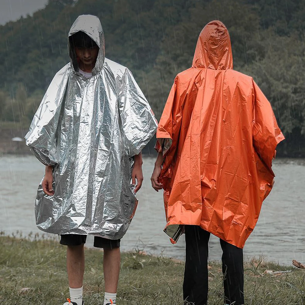 1pcs Lightweight Raincoat PE Hiking Cycling Rain Cover Double Sided Raincoat For Outdoor Hiking Bike Cycling Rainwear