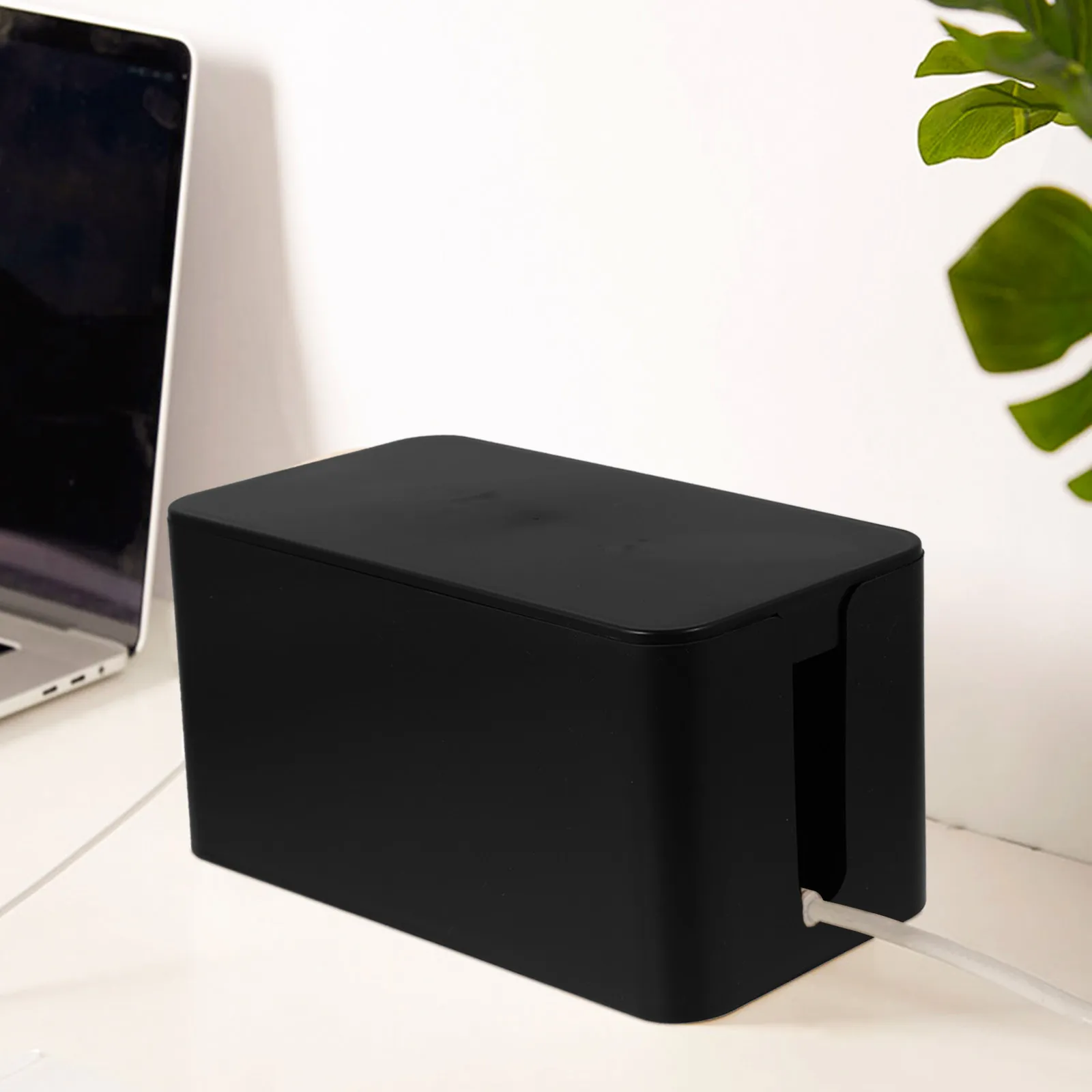 1Pcs Plastic Cable Organizer Box Compact Size Thick Material Side Hollow Cord Storage Management Box