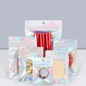 أكياس مايلر السميكة المقاومة للرائحة ، حقيبة تغليف بلاستيكية ملونة بالليزر ثلاثية الأبعاد ، تخزين مجوهرات بالتجزئة ، حقيبة قفل الرمز البريدي للهدايا ، 50 قطعة أعلى 12 مبيعات لتغليف الماريجوانا - رقم 4