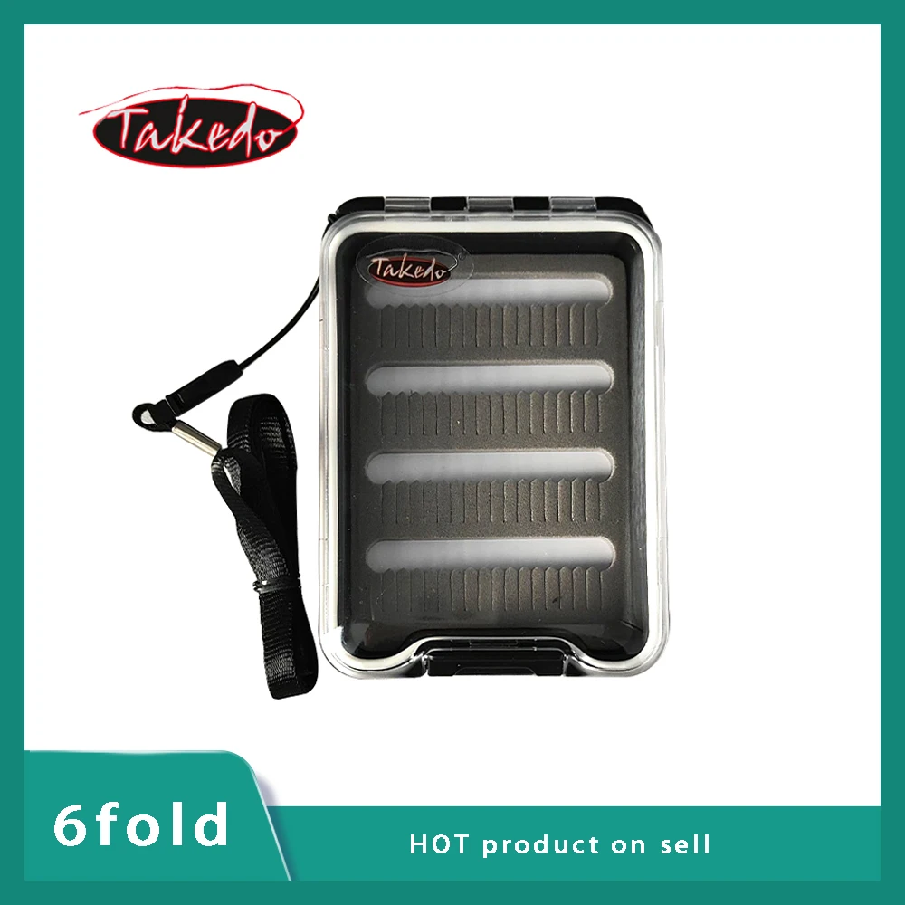 TAKEDO LF04 Portable Waterproof Fly Fishing Box Case 104*72*22 Storage Box Fish Hook Fly Fishing Lure All For Fishing