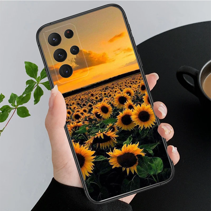 Sunflower Phone Case for Samsung Galaxy A35 A55 A54 A15 A25 A05s A05 A22 A24 A52 A33 A34 M34 M14 M54 M23 Funda