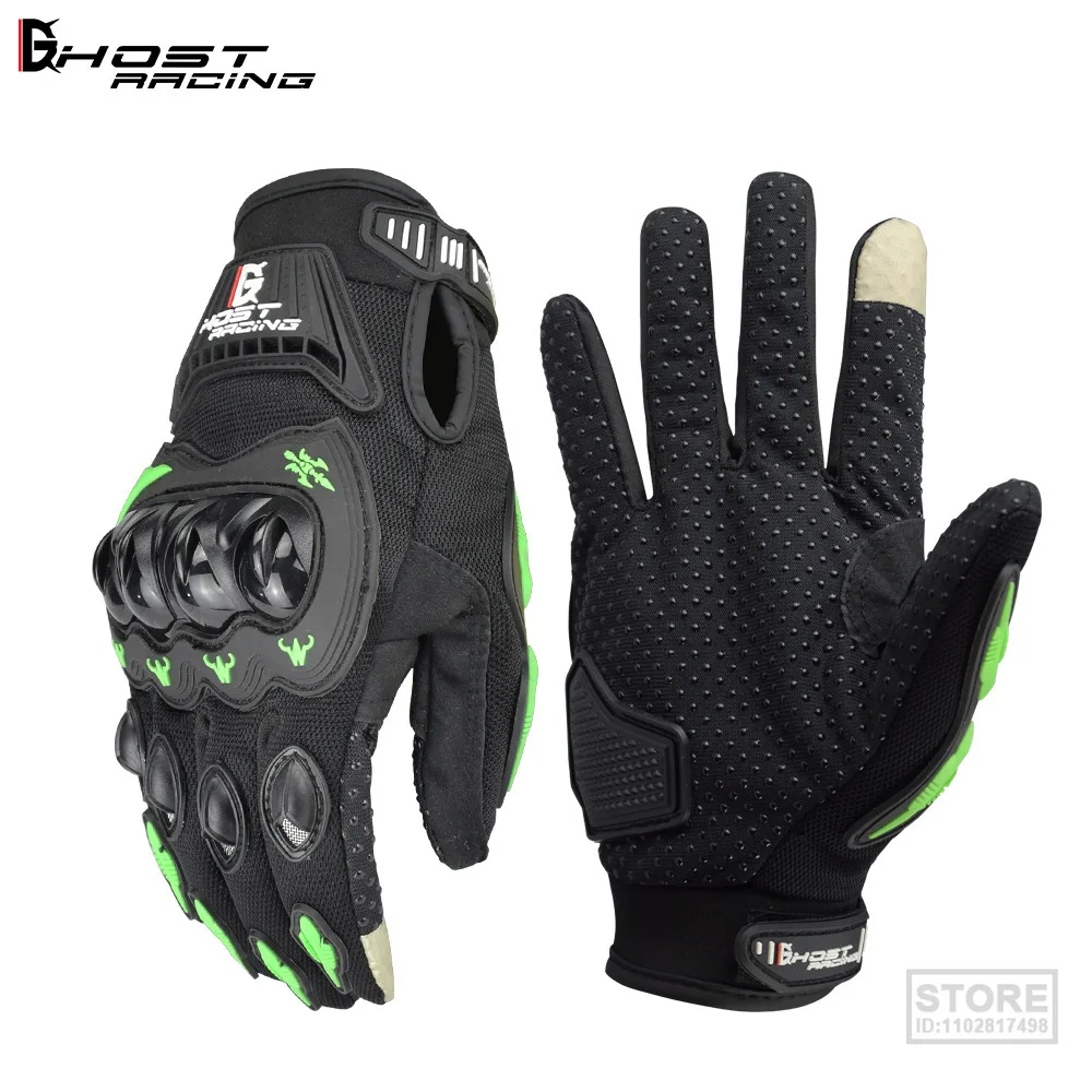 GHOST RACING New Summer Motorcycle Gloves Breathable Touch Screen Protective Gear Motobike Racing Non-skid Man's Guantes