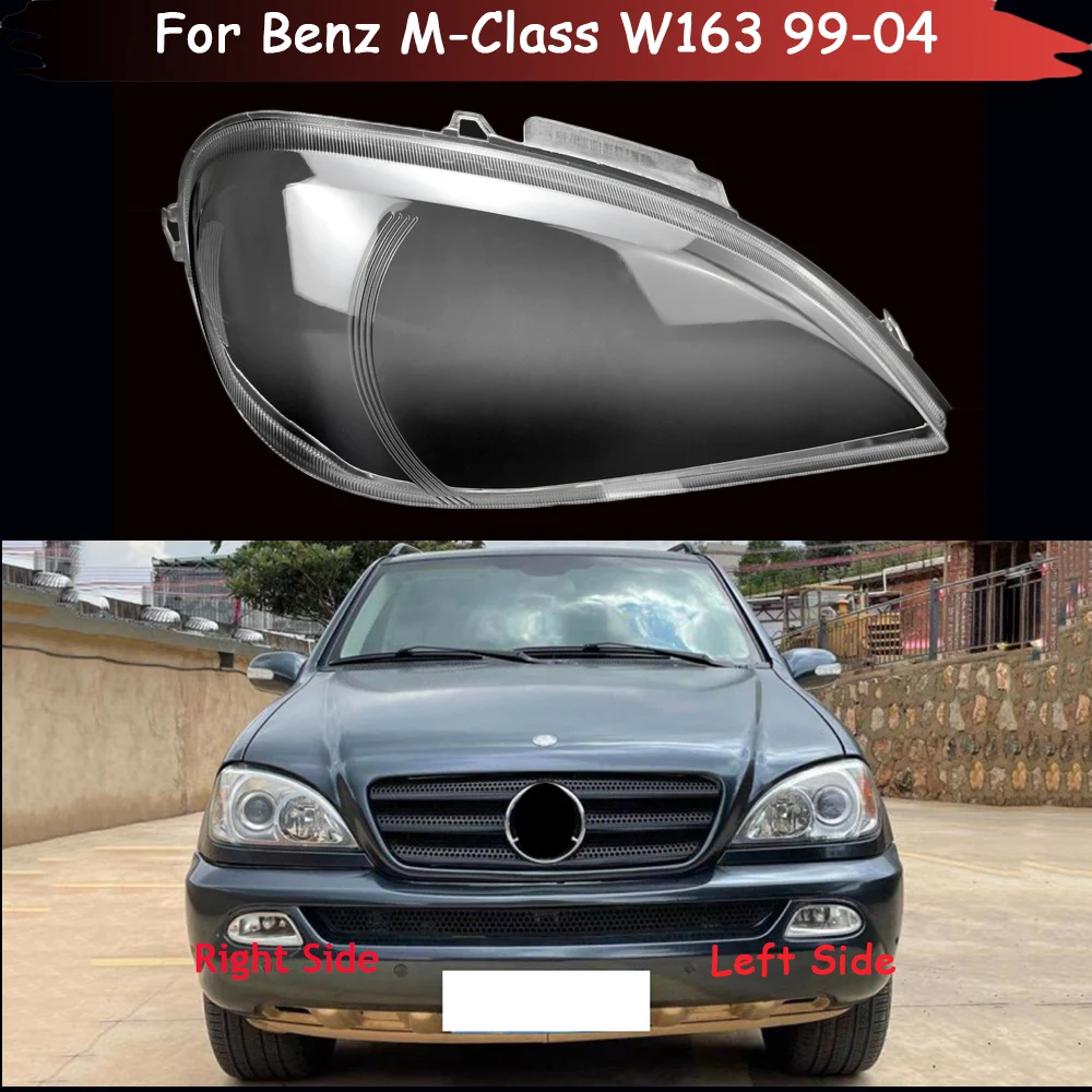 Car Front Headlight Cover Headlamp Lampshade Lampcover Head Lamp Covers Shell For Benz M-Class W163 ML320 ML350 ML500 1999-2004