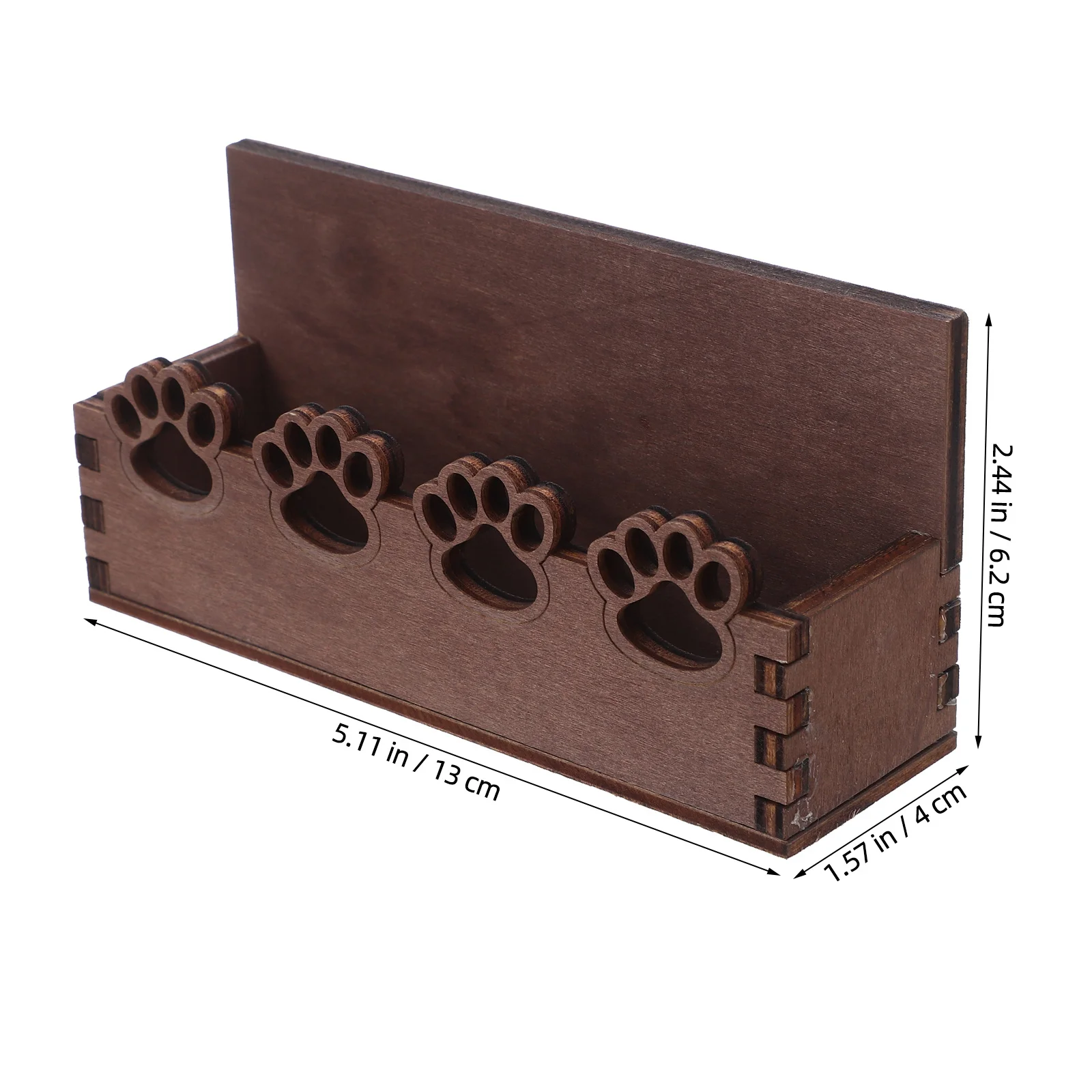 2 قطعة خشبية القط باو حامل بطاقة الأعمال ريفي منظم مكتب مكتب اسم بطاقة عرض موقف منظم سطح المكتب