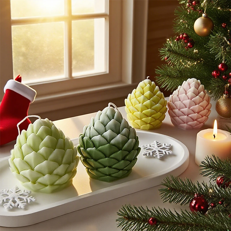 

​​Pinecone Silicone Mold for DIY Aromatherapy Scented Candles Soap Making Plaster Craft Home Decor Christmas Gift