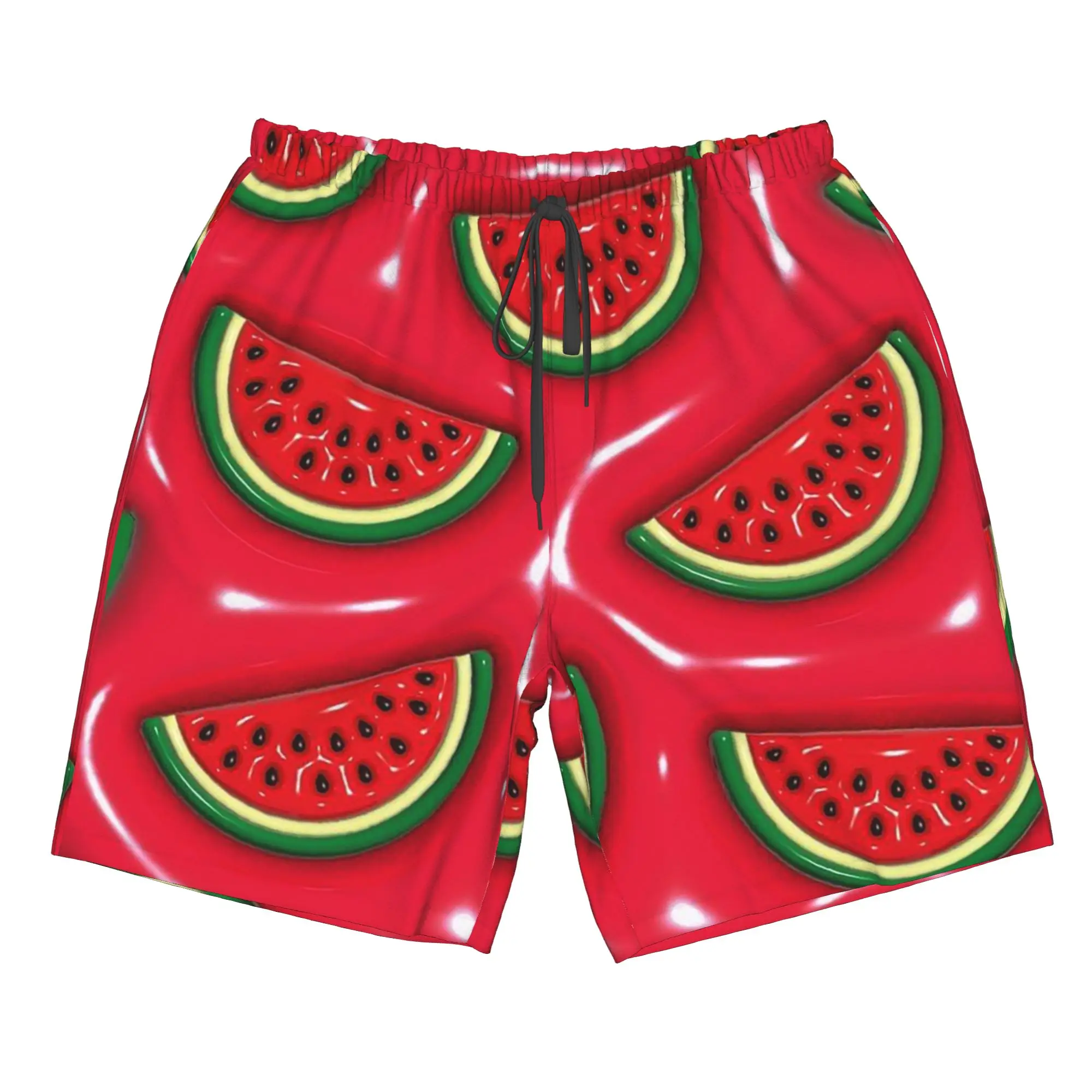 3D Watermelon Print Trunks Beach Board Shorts Casual Quick Dry Swim Summer Men Pants