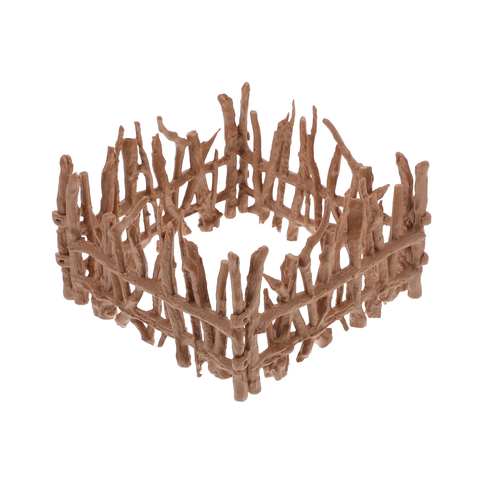 4 Pcs Simulated Fence Artificial Grass Mini Garden Ornaments Edging Border Barn Figurines Playset Educational Toys Fairy