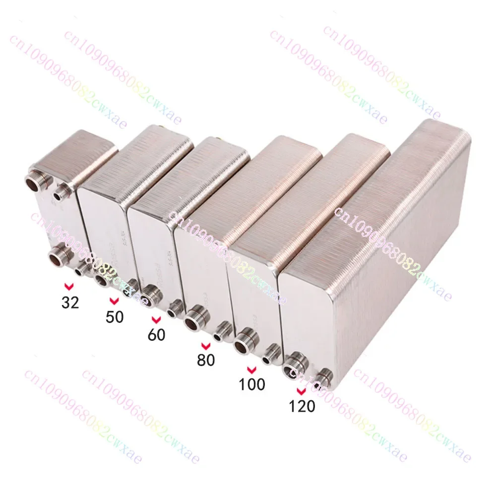 120 Plates Stainless Steel Heat Exchanger Brazed Plate Type Water Heater SUS304