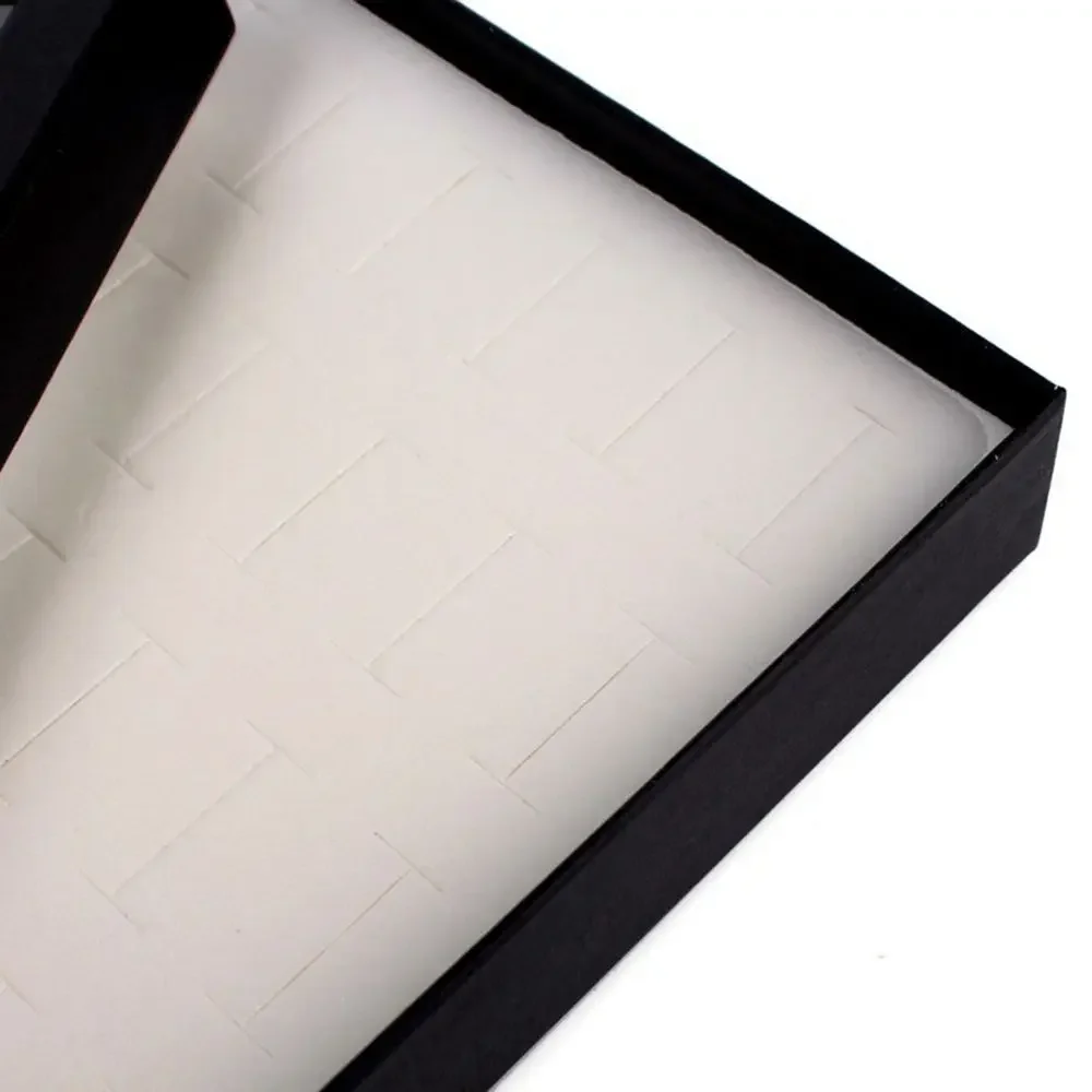 Earrings Jewelry Display Holder Organizer Practical Show Case Transparent Window PVC 36 Slots Ring Box Tray Storage Case