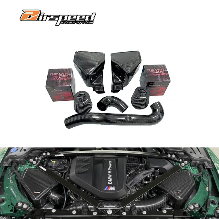 

Airspeed Intake System 100% Dry Carbon Fiber Material M3 M4 Engine Air Induction System Auto Parts For bmws M3 M4 G8X S58 3.0T