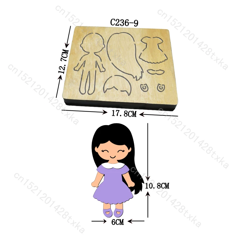 

Деревянные штампы для высечки Girl, скрапбукинг, совместимые с большинством высекальных машин, C-236-9, новые