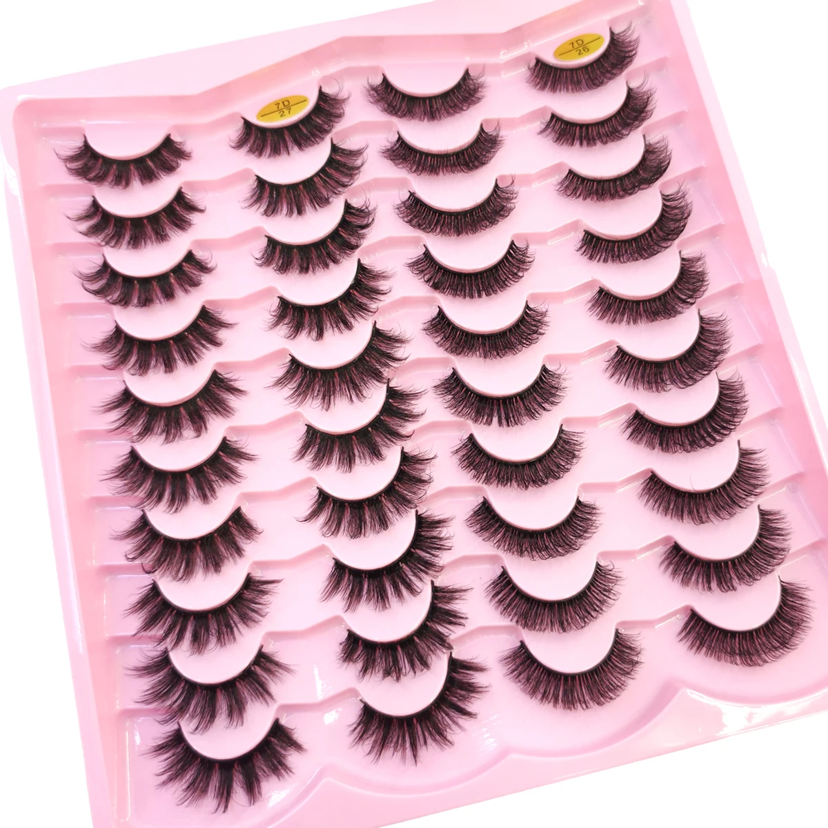 Neue 20 Paar Natürliche Lange 3D Nerz Falsche Wimpern, Künstliche Wimpernverlängerung, Make-up-Set, Nerz-Wimpern, Kurze Wimpern – Detail 10