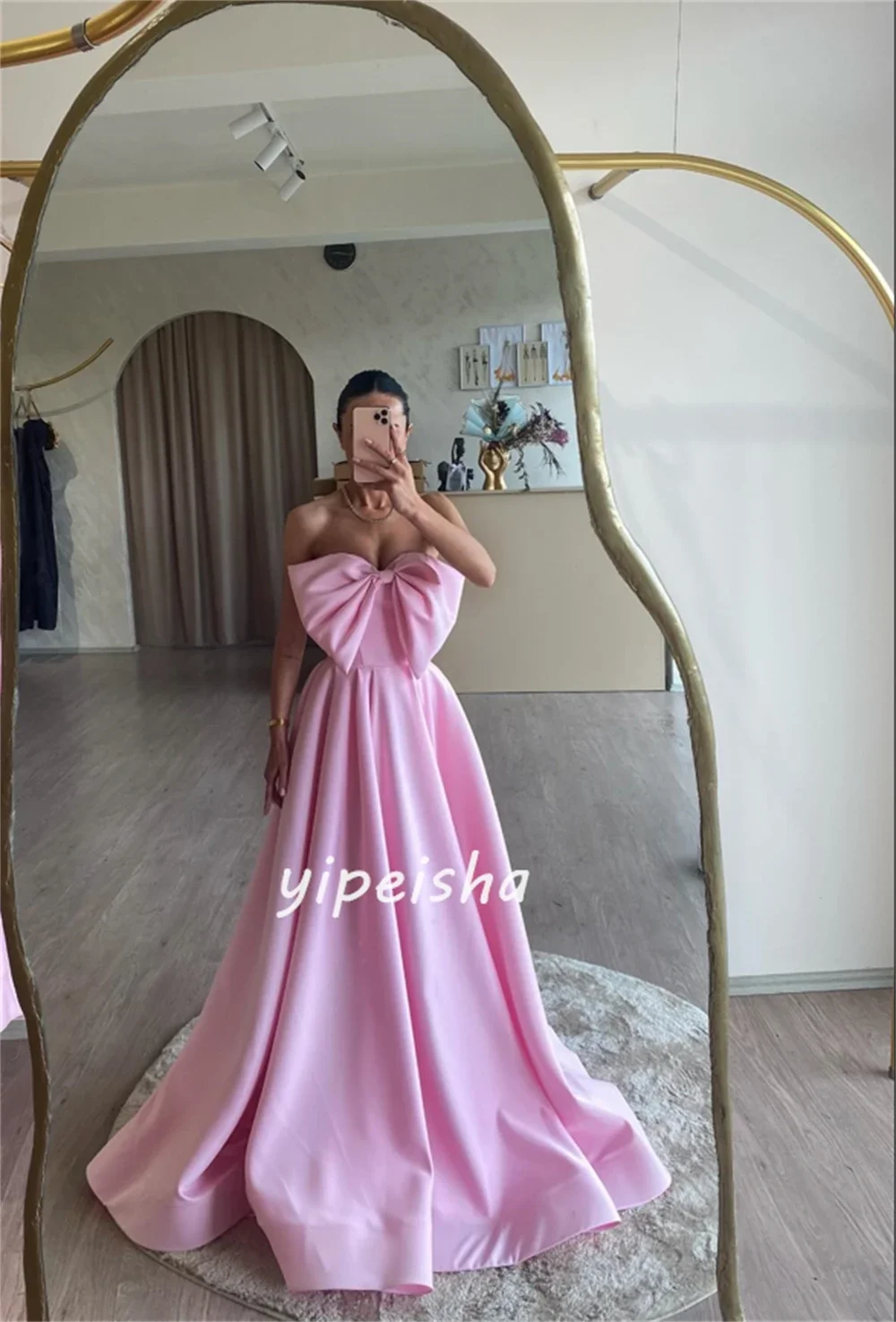 تعديل السعر المخصص جيرسي القوس Ruched Quinceanera ألف خط حمالة مخصص مناسبة ثوب فساتين طويلة