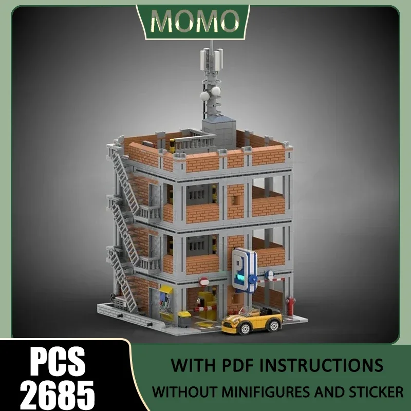 City Street View Moc Building Blocks Modular Parking Deck Model Technology Brick DIY Assembly Construction Toy Holiday Set Gifts