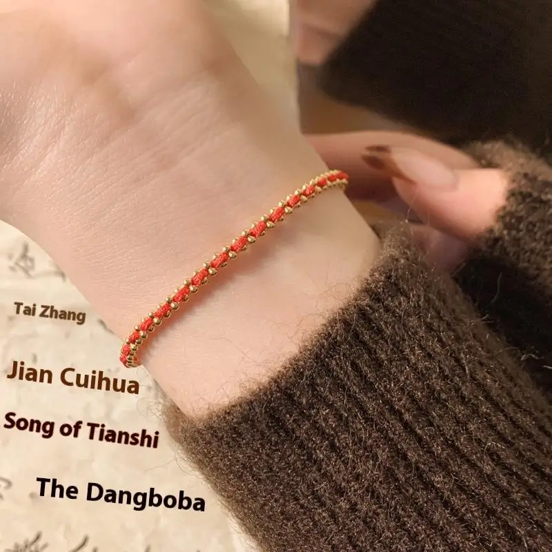 *Hot Sale Handmade Bracelets New Fortune-turning Couple Zodiac Years Red Rope Bracelets Braided Hand Rope For Women Men
