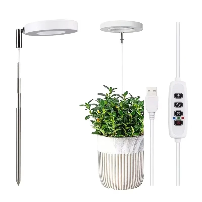 USB-Operated Full Spectrum 5W LED Lamp for Plant Growth Adjustable Brightness Aluminum Body for Aquascape Bloom Fast Delivery