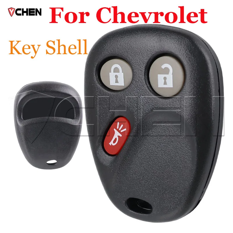 Replace Housing For Chevy Silverado Tahoe Suburban Chevrolet GMC 2003-2006 Remote Smart Key Fob Shell Case 3 Buttons LHJ011