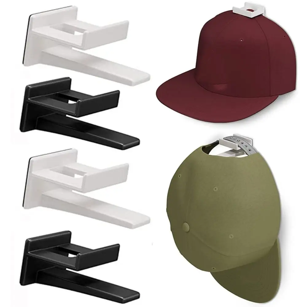 

5Pcs Wall Hanging Organizer Sticky Rack Self Adhesive Baseball Cap Rack Hat Holder Hat Hooks Hanger Shelf