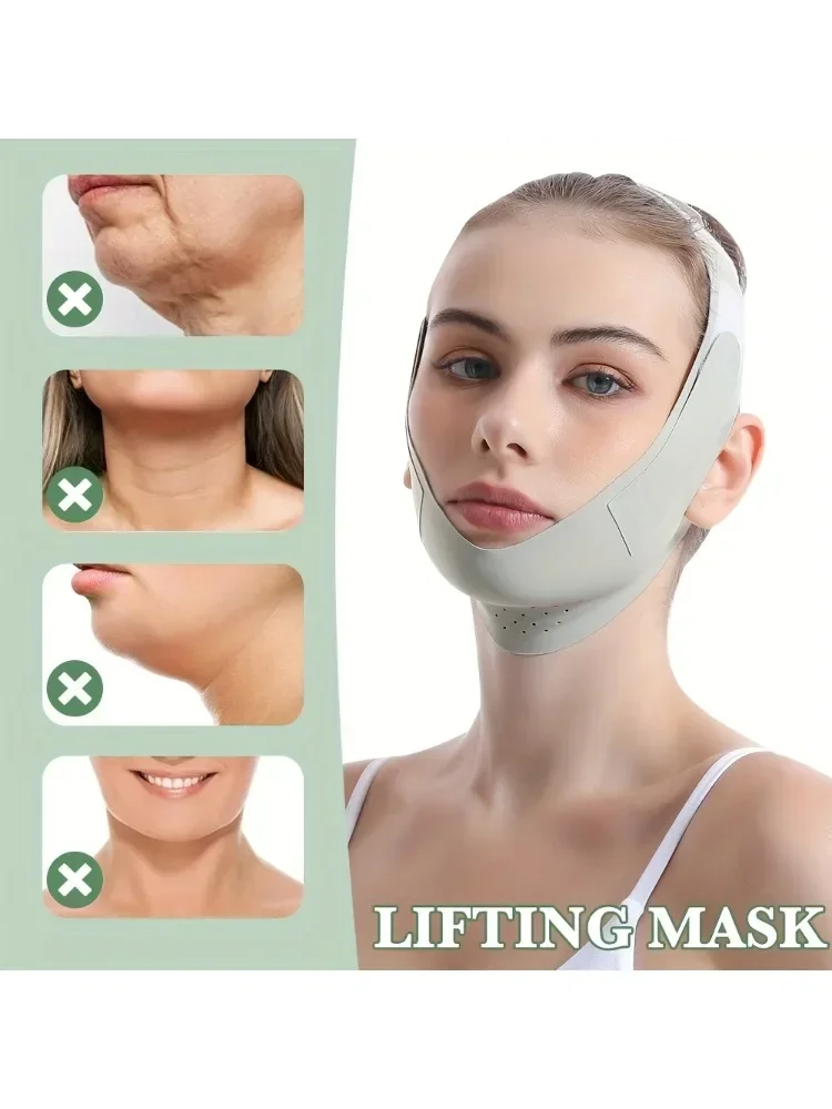 Opaska wyszczuplająca do twarzy wielokrotnego użytku V Line Face Shaper Women Chin Cheek Lift Up Belt Pasek do masażu twarzy Narzędzia do pielęgnacji skóry twarzy — zdjęcie 2