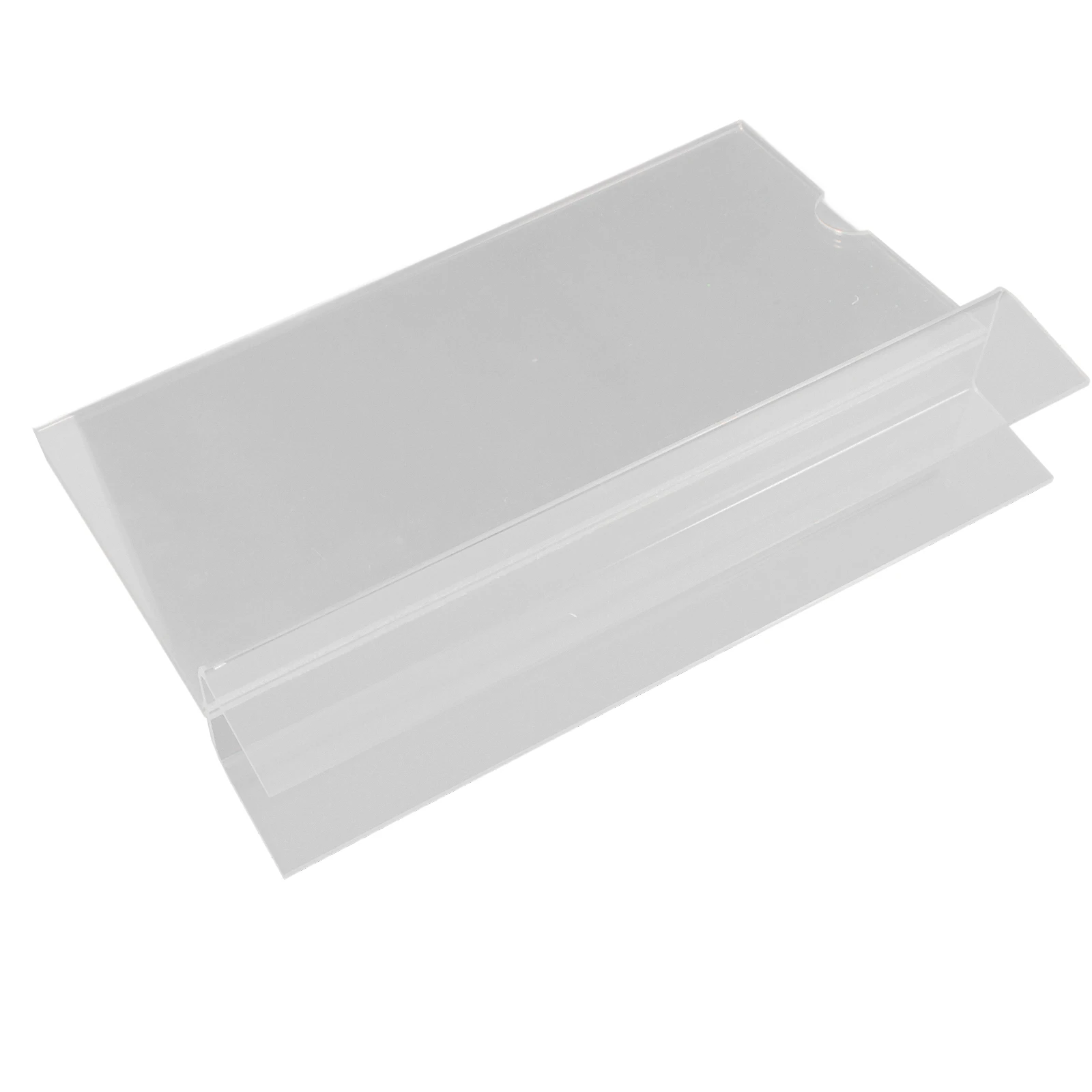

Acrylic Desk Name Plate Display Cabinet Price Tag Sign Retail Stands Clear Slim Design Small Organizer Rack T Shape Mini Sign