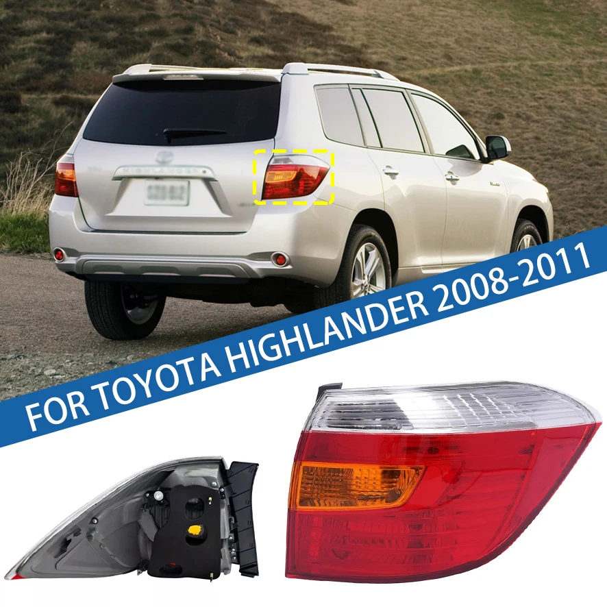

Для Toyota Highlander 2008 2009 2010 2011, автомобильный галогенный задний фонарь, задний бампер, стоп-сигнал, указатель поворота, предупреждение