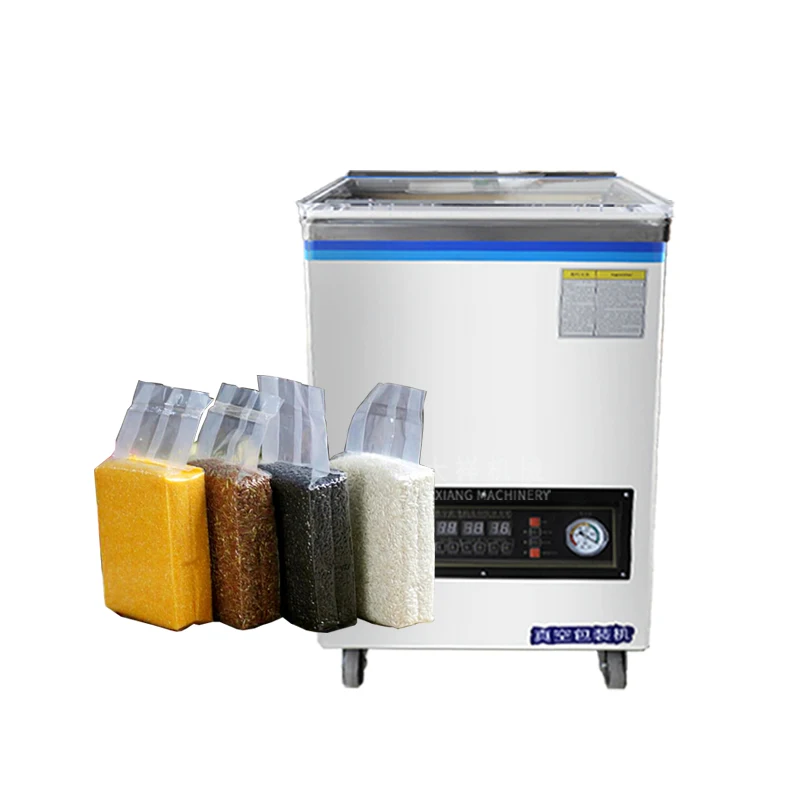 

DZQ-360 Easy Operation Wheel Sea Food Fish Grain Rice Brick Sealing Vacuum Package Machine