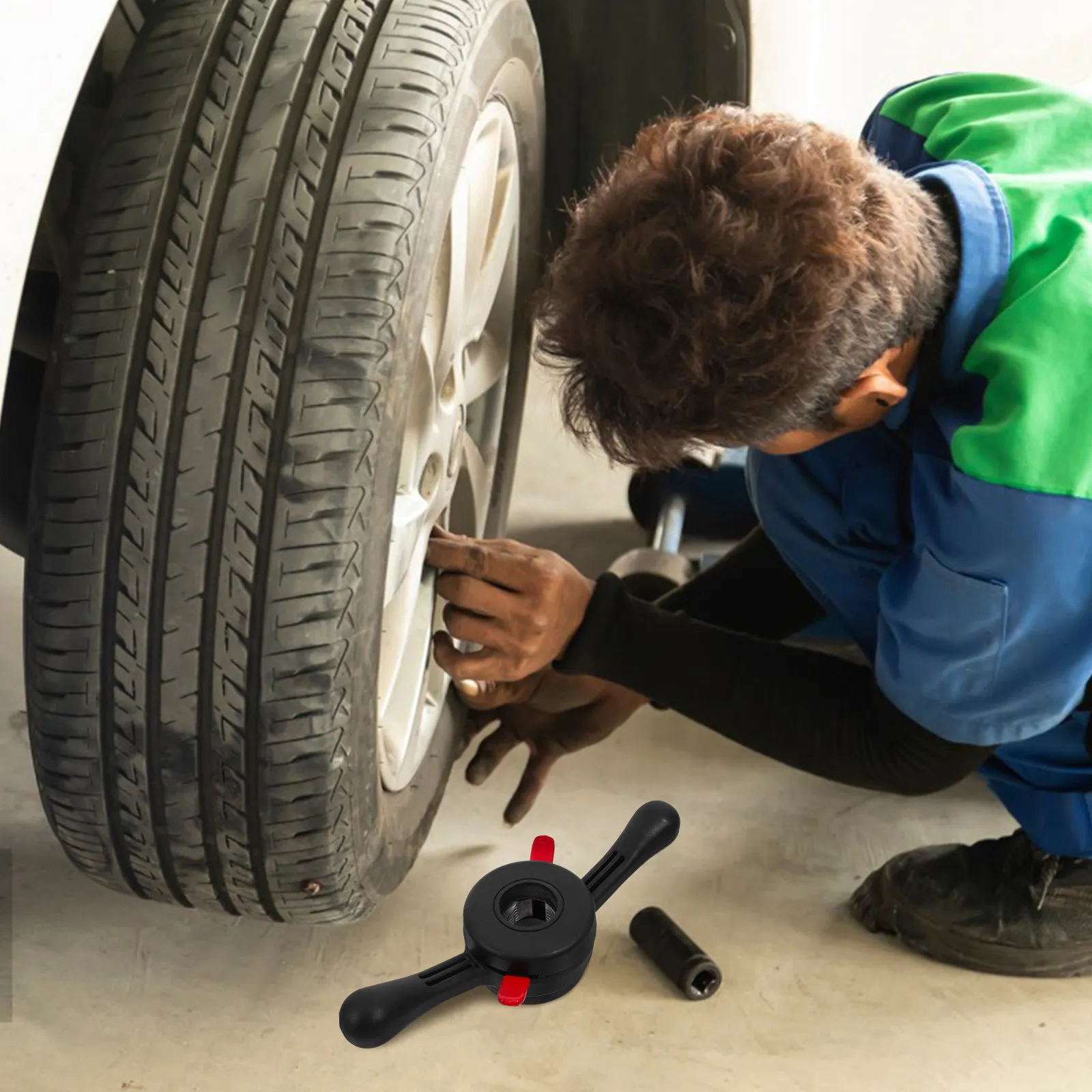 

Car Wheel Balancer Nylon Lightweight Tire Balancing Tool Quick Release Tire Change Tool Precision Shaft Wing Nut