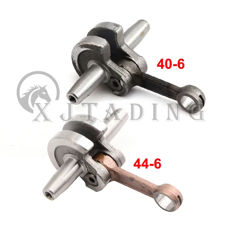 Motocykl 40-6 44-6 półkole wały korbowe dla 47cc 49cc 2 suwowy silnik kieszonkowy skuter Mini motor terenowy ATV Quad