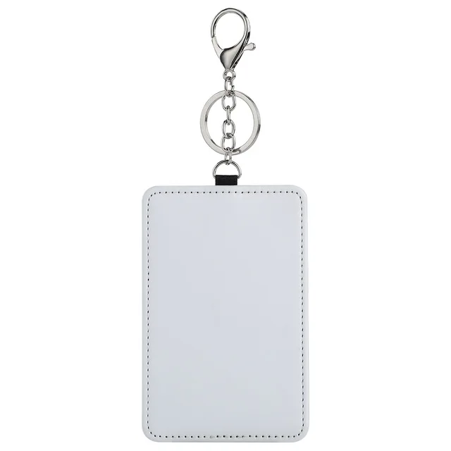 Soporte para funda protectora de Tarjeta de Crédito Personalizada, Etiquetas de equipaje de cuero PU en blanco de sublimación, llavero, etiqueta de