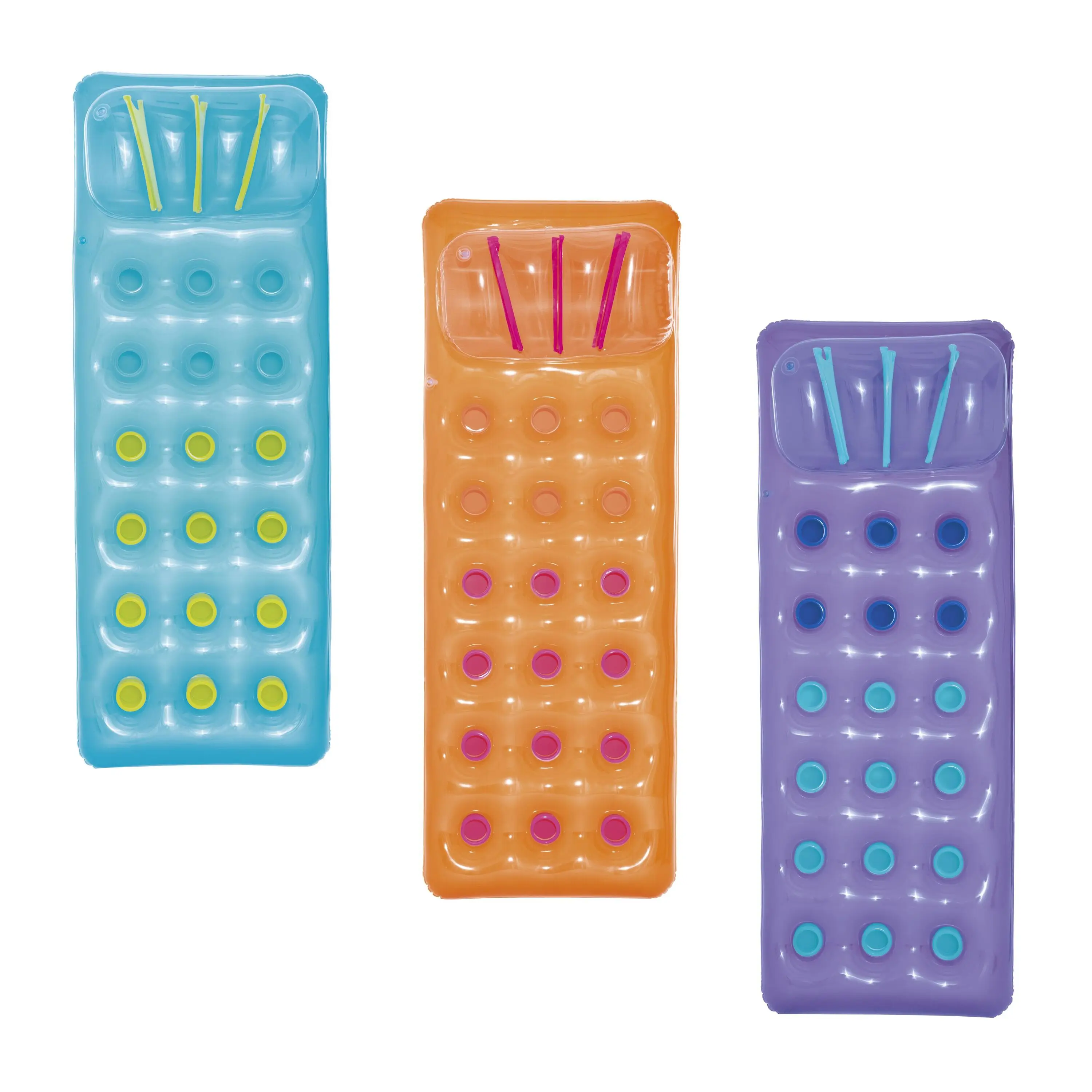 

Bestways 43015 Summer Colors Deluxe Inflatable Floating Pool Mat 1.88 m X 71 cm