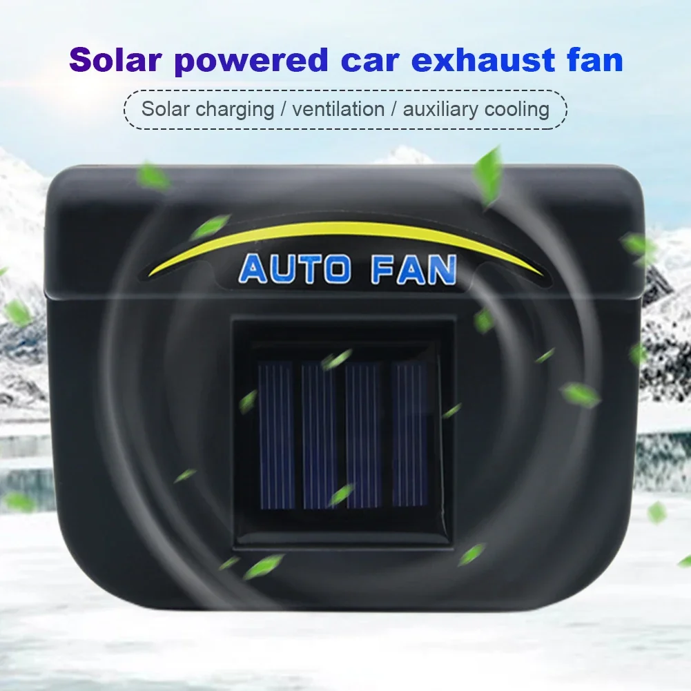 Solar Powered Car Air Cooler 0.8W Auto Air Vent Exhaust Fan Automatic Car Cooling Fan Truck Air Circulator for Truck Vehicle