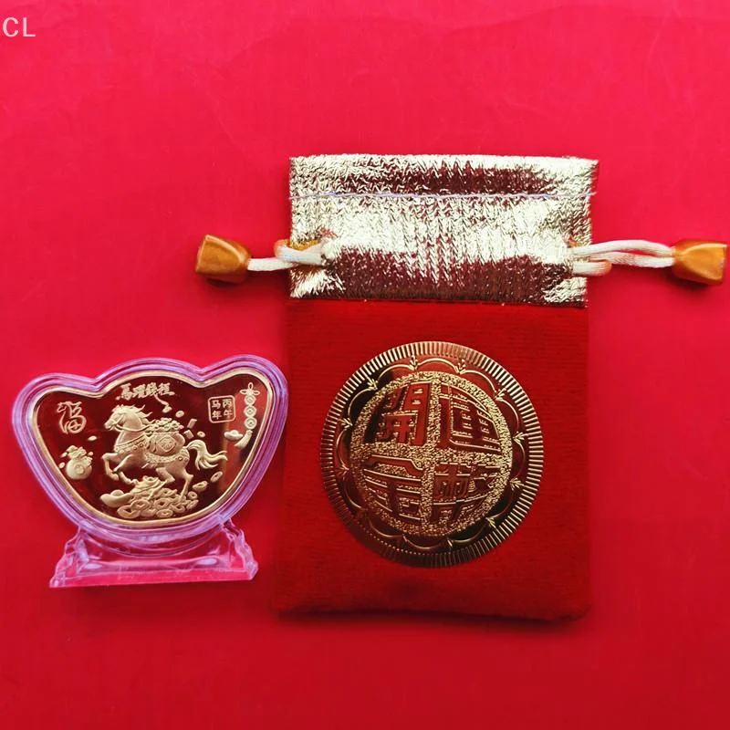 Jahr des Pferdes 2026 Gedenkmünze Chinesisches Sternzeichen Souvenir Münze Geschenk
