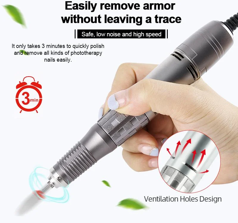 Tragbare elektrische 35000 U/min Maschine Maniküre Pediküre Nägel Salon verwenden Nagelbohrer Set