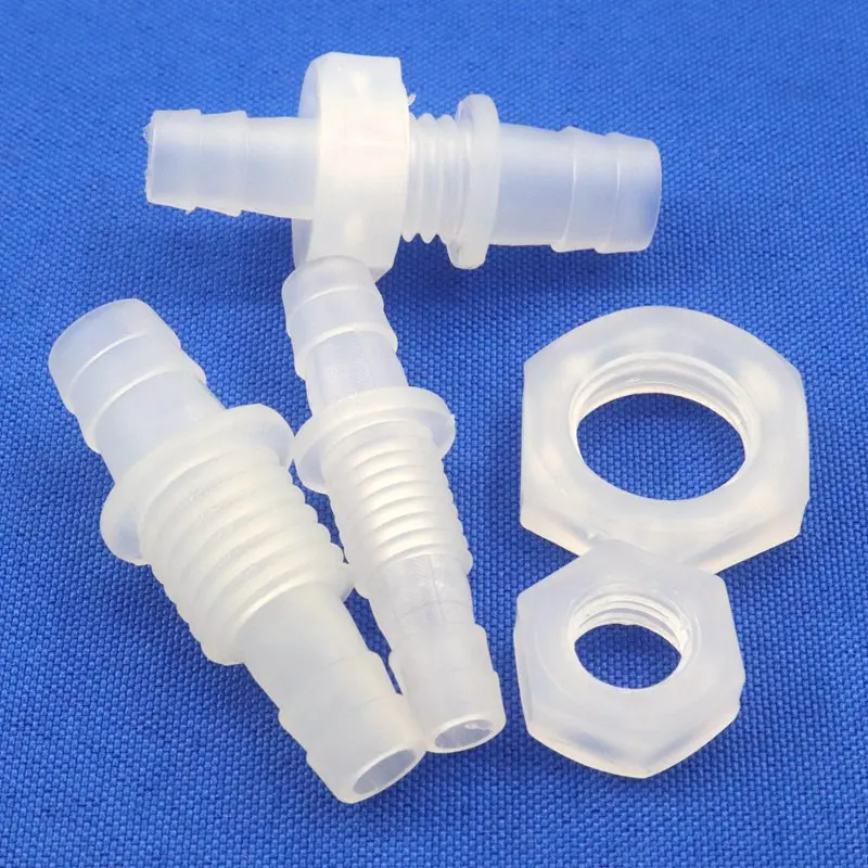 200~5pcs M12~M16 To 8~12mm Pagoda Joints PP Straight Connectors Aquarium Fish Tank Air Pump Water Hose Bulkhead Union Connector