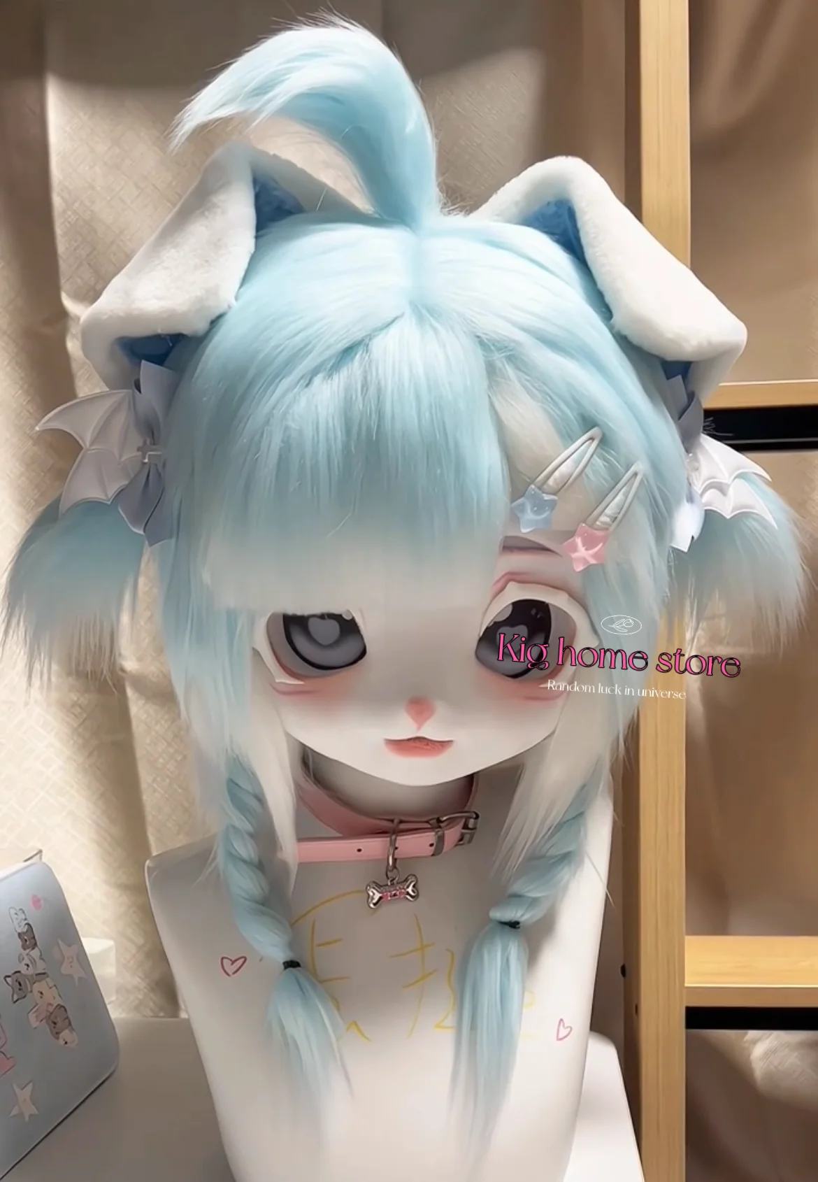 Fursuit Kigurumi Headsets Cute Furry Cosplay Dog Wolf Head Costumes Customized Fursona Head Comiket Furries Doll Kig Series Kawa