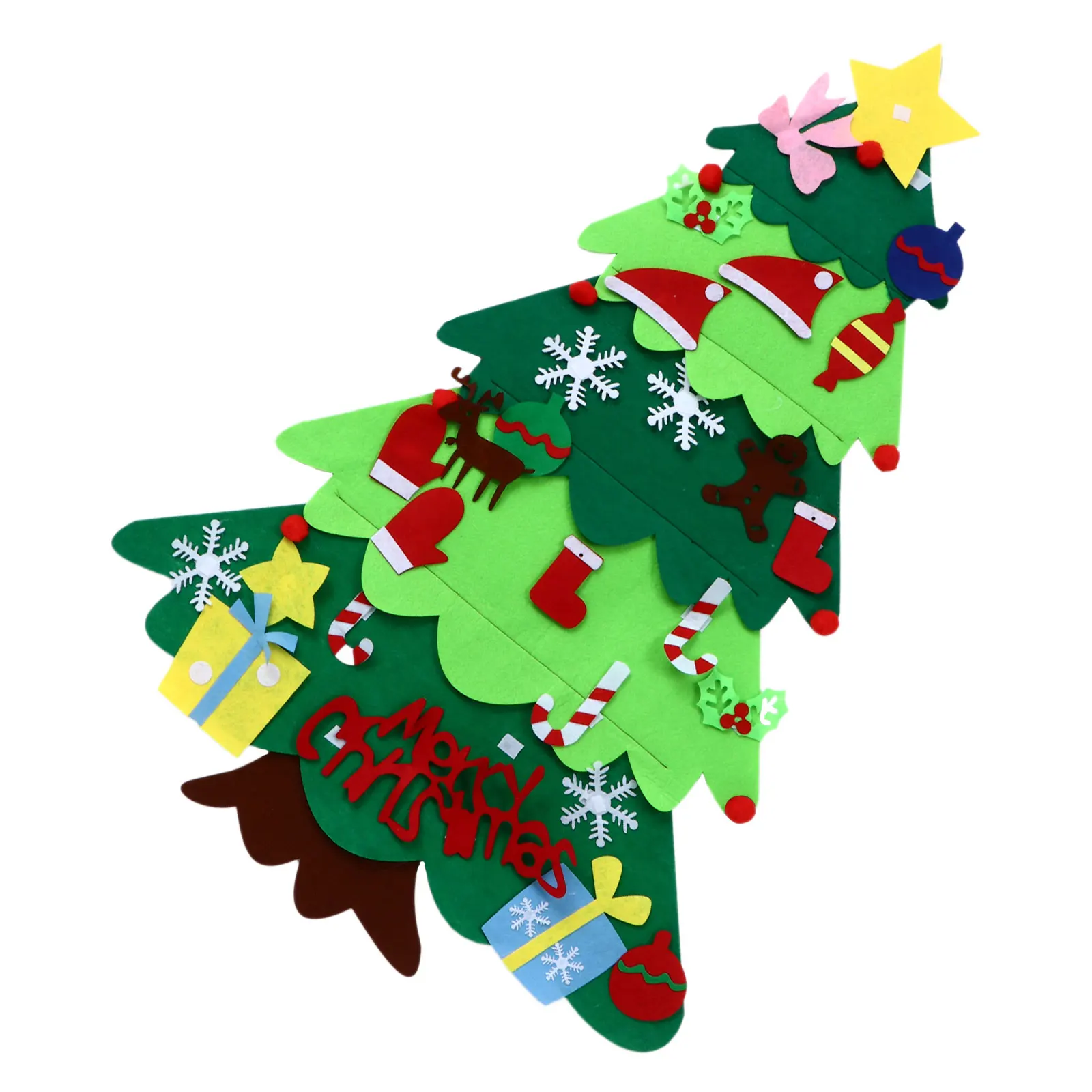 

Christmas Tree DIY Ornament Making Kit for Kids Homemade Kits Decorations Ornaments Craft Miniature Wall-mounted Crafts