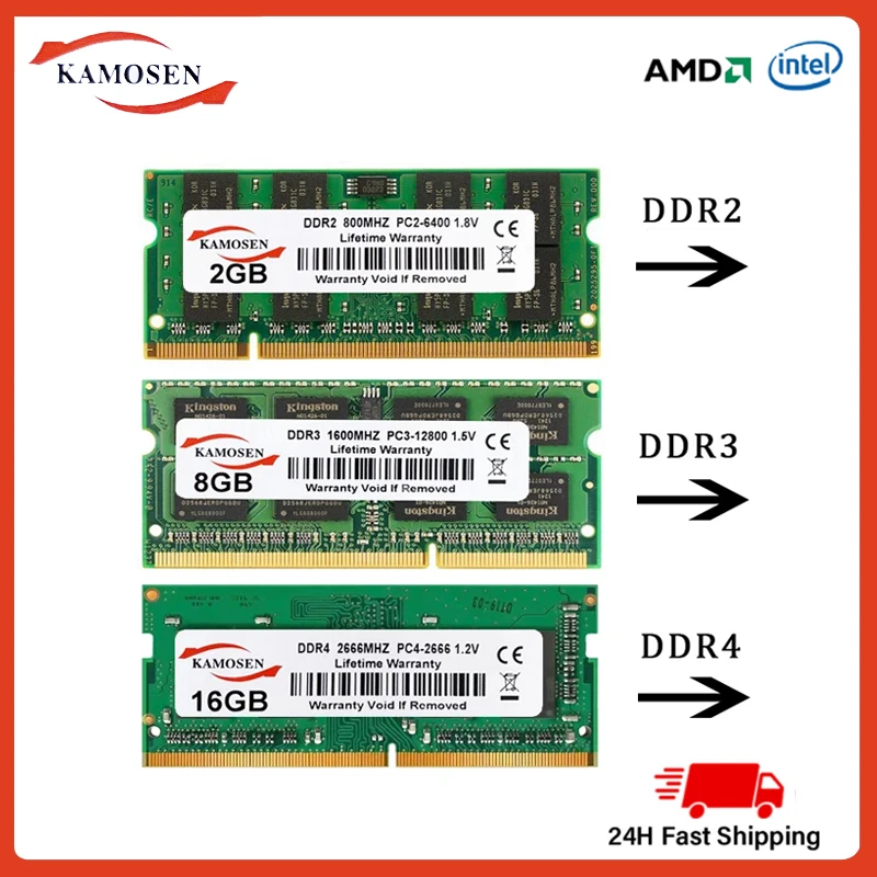 DDR2 DDR3L DDR4 2GB 8GB 4GB 16GB Laptop RAM 1333 1600 2400 2666 3200 204pin So DIMM Laptop Memory DDR3 RAM 8gb PC3 RAM DDR4 4GB