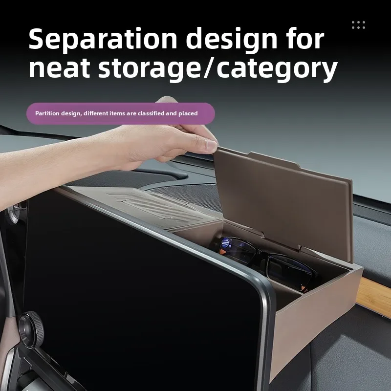 

For Lexus ES ES200 ES300h Central Control Screen Rear Storage Box Silicone Dashboard Organizer Box Container Tray with Cover