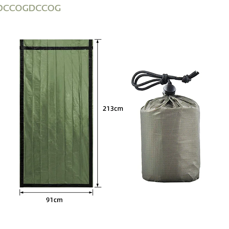 Outdoor Edc Camping Ausrüstung Thermische Sack Erste Hilfe Rettungs Kit Mylar Decke Tragbare Wasserdichte Notfall Überleben Schlafsack