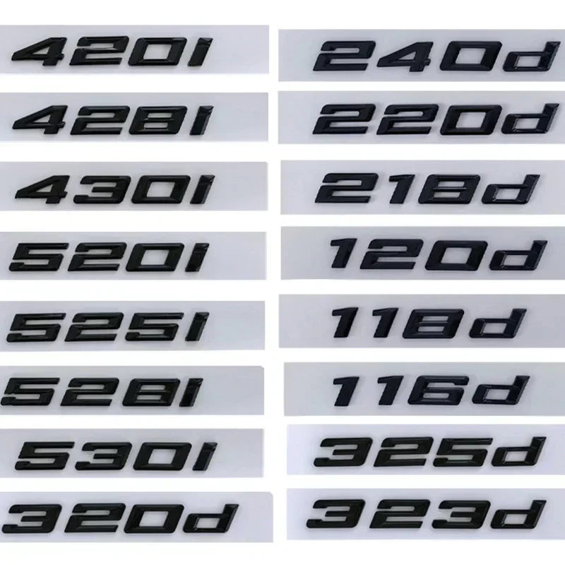 3D ABS Letters For Car Logo BMW 118d 220d 316d 318d 320d 330d 340d 420d 530d Logo E90 E92 F30 G20 Stickers Trunk Accessories