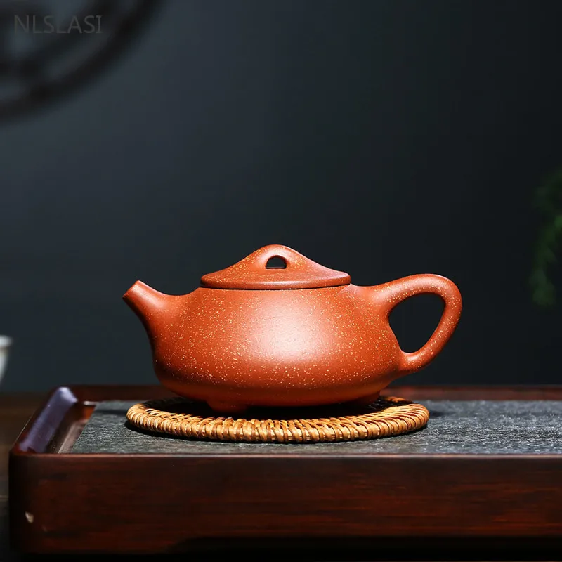 230ml Tradition Raw Ore Zisha Tea Pot Ball Hole Filter Stone Scoop Kettle Chinese Yixing Purple Clay Teapot Teaware Accessories