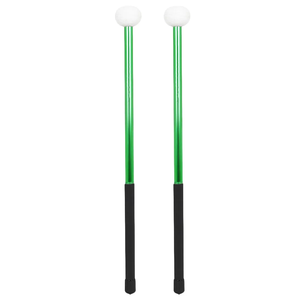 

2pcs Aluminum Alloy Timpani Mallets Felt Head Bass Drum Stick For Marching Percussion Performance Replacement Drumsticks